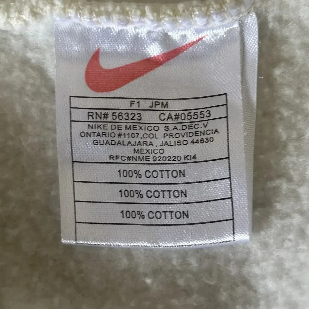 Vtg 90s Nike Crewneck Sweatshirt Mens XL Spellout Logo Swoosh White Embroidered